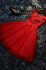 Bridal Shower Games, Cute Lace Short A-Line Prom Dresses, Off the Shoulder Party Dresses