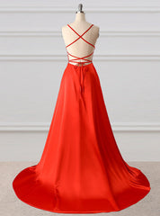 Evening Dresses On Sale, A-Line Prom Dresses Side Split Evening Dresses