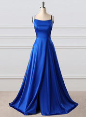 Semi Dress, A-Line Prom Dresses Side Split Evening Dresses