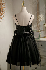 Bridesmaids Dress Shopping, Black Sexy Sleeveless Beading Short Homecoming Dresses