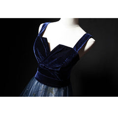 Formal Dress Fashion, Elegant Long Lace Up Velvet Tulle Prom Dresses Modest Party Gowns