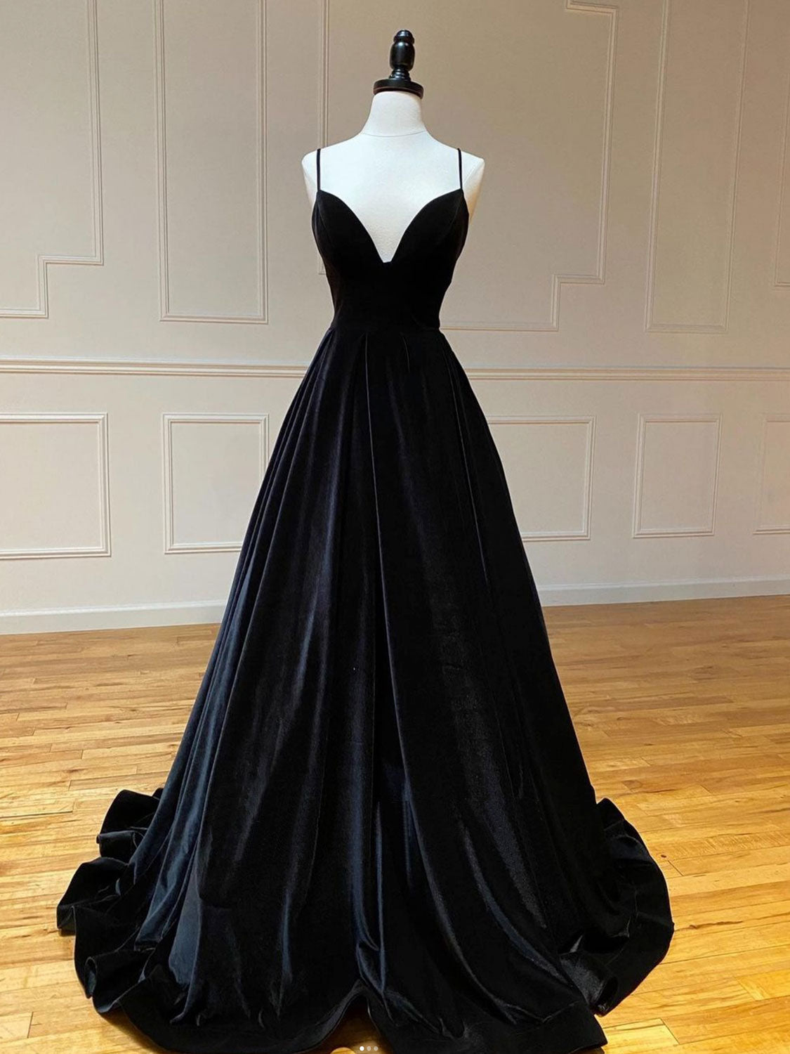 Evening Dress Elegant Classy, A-Line V Neck Velvet Green Long Prom Dresses, Green Velvet Formal Dress