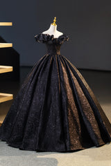 Homecomming Dresses Red, Black Floor Length V-neck Off the Shoulder Formal Dress, Black A-Line Evening Dress