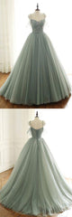 Red Prom Dress, Light Green Tulle Long Prom Dress, Green Evening Dress