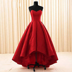 Prom Dress Off Shoulder, Women Sweetheart Short Front Long Back A Line High Low Prom Dress