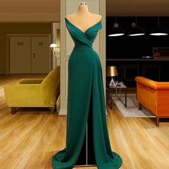 Black Prom Dress, Dark Green Evening Dresses, Mermaid Long Fairy Prom Dresses