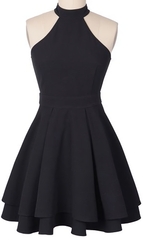 Prom Dress Ideas, O Neck A Line Homecoming Dress, Sleeveless Chiffon Short Party Dress