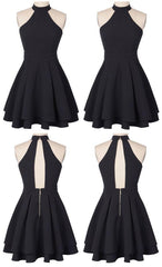 Prom Dresses Under 111, O Neck A Line Homecoming Dress, Sleeveless Chiffon Short Party Dress