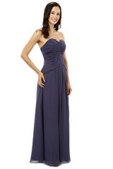 Prom Dresses 2038, Chiffon Sweetheart Neck Long Bridesmaid Dresses