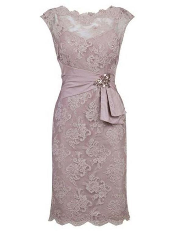 Evening Dress Black, sheath bateau half sleeves grey lace mother of the bride dress