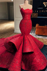 Evening Dresses Wholesale, Fabulous Mermaid Strapless Sleeveless Long Prom Dress