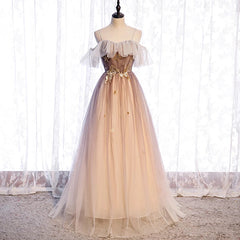 Homecoming Dresses Silk, Gradient Tulle with Straps Sweetheart Party Dress, A-line Tulle Evening Dresses Prom Dress