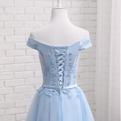 Evening Dress For Wedding, Light Blue Party Dress, Charming Blue Bridesmaid Dress , Party Dress