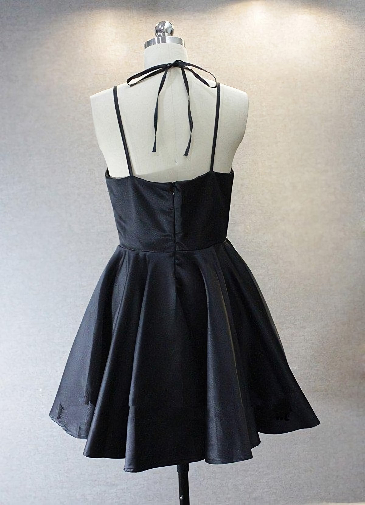 Bridesmaid Dress Colours, A Line Dark Blue Satin V Neck Short Sleeveless Backless Prom Dresses