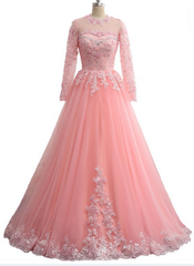 Wedding Dress Gowns, of Appliques long neck O a line long veils Evening Dresses