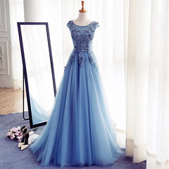 Bridesmaid Dresses For Beach Wedding, A Line Flowers Long Charming Women Prom Dresses