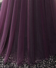 Formal Dresses Truworths, Purple Tulle Lace Off Shoulder Long Prom Dress, Purple Evening Dress