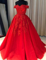 Homecoming Dresses Cute, Off Shoulder Lace A Line Long Custom Evening Prom Dresses