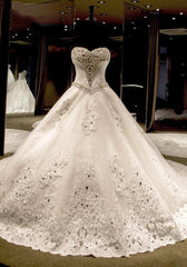 Wedding Dress Hire Near Me, Tulle Chapel Train Ball Dresses