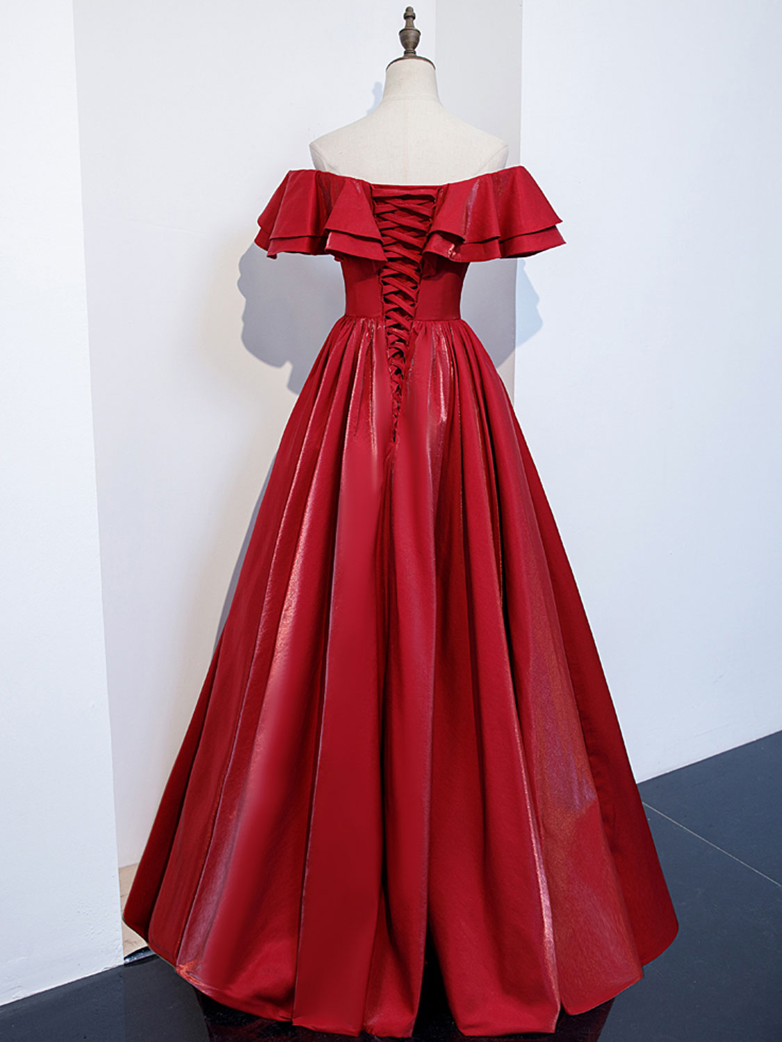 Bridesmaid Dress Shops Near Me, Simple A line Satin Long Prom Dress, Burgundy Bridesmaid Dresses